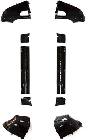 متوافق مع Land Rover Defender 90 Side Skirt Black Bodykit الأمامي الخلفي لفائف الزاوية الجانبية التنانير in Kuwait