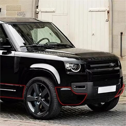 متوافق مع Land Rover Defender 90 Side Skirt Black Bodykit الأمامي الخلفي لفائف الزاوية الجانبية التنانير in Kuwait