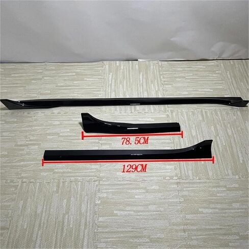 شفرات امتداد Car Side Extension Gloss ملحقات سوداء متوافقة مع Tesla Model 3 2017-2022 4PCS DOPFUSER SPOPFUSER (Gloss Black) in Kuwait
