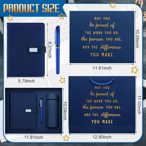 هدايا تقدير الموظفين Honoson مجموعة للرجال ، موظف جديد مرحبًا به في الفريق يضع قلم دفتر وألوام قد تكون فخوراً ، هدايا وداع لزملاء العمل (الأزرق) in Kuwait