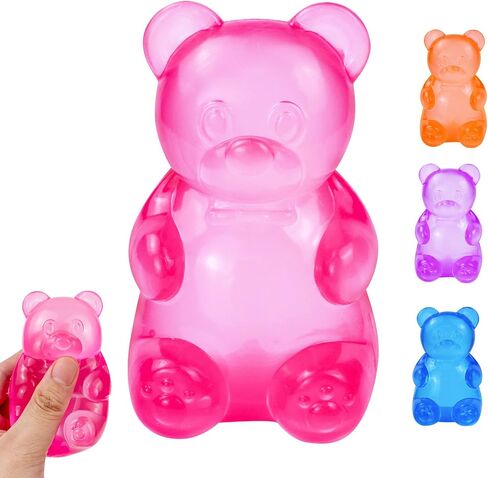 Squishy Toys Bear Stress Balls Squishy Fidget Toys for Anxiety Relief for Adults & Kids for Birthday Gifts Party Gifts-Rosy in Kuwait