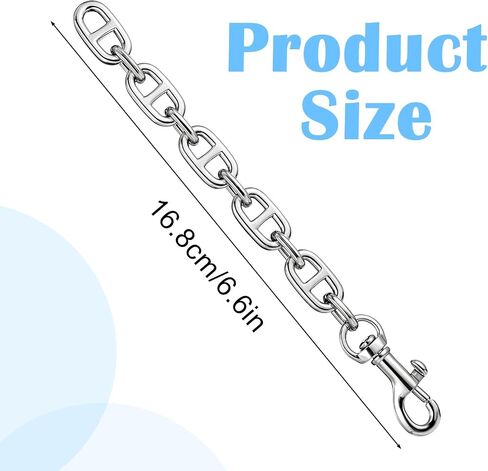 HJZHII 2PCS 6.6 Inch Purse Strap Extender, Metal Silver Bag Chain Extender Replacement Bags Extenders for Women Handbag Shoulder Bag Purse in Saudi Arabia