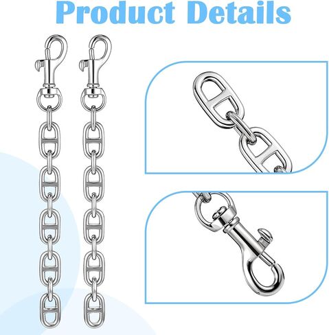 HJZHII 2PCS 6.6 Inch Purse Strap Extender, Metal Silver Bag Chain Extender Replacement Bags Extenders for Women Handbag Shoulder Bag Purse in Saudi Arabia