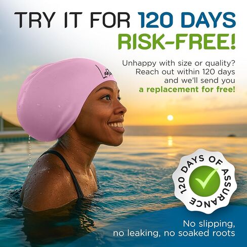 Swim Cap for Very Long Hair - Swim Cap Braids Dreadlocks - Bathing Swim Caps for Women Swimming - Swimming Cap for Women - XX Large Swim Cap Men Afro - Waterproof Silicone Keep Hair Dry in Saudi Arabia