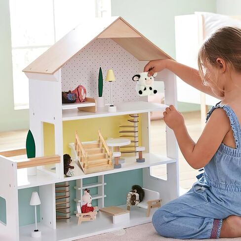YARNOW Miniature Dollhouse Staircase with Banister, Mini Wooden Steps Dollhouse for Home in Saudi Arabia