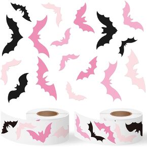 CNhoqc 1000pcs Halloween Ghost Holding Cat Sticker Rolls (2 Rolls), 16 Designs Spooky Ghost Cat Decorative Decals for DIY Crafts Scrapbooks Guitar Water Bottles Gift Wrapping Halloween Party Decor in Kuwait