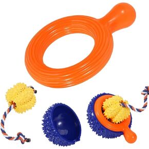 4 عبوة لعبة مضغ الكلاب ، أقراص طيران متينة لرمي ألعاب الصيد ، 3 في 1 كلاب ، لعبة مضغ الحيوانات الأليفة غير القابلة للتدمير لمضغ العدوانية ، تقلل من القلق ، والألعاب التفاعلية لتنظيف أسنان الكلاب الملل in Kuwait