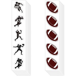 240Pcs Rugby Football Stickers for Kids, Football Helmet Stickers Football Face Stickers Rugby Decals, Football Sports Stickers for Boy DIY Poster Board Water Bottle Reward Scrapbook Supplies in Kuwait