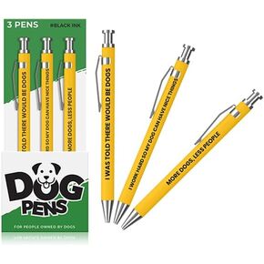 Funny Dog People Pens, A snarky gag gift set for pet owners or coworkers, Black ballpoint pens in Kuwait