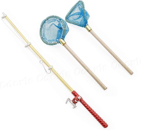 Odoria 1/12 Miniature Fishing Pole and Nets Dollhouse Decoration Accessories in Saudi Arabia