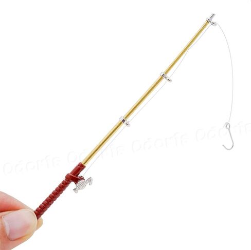 Odoria 1/12 Miniature Fishing Pole and Nets Dollhouse Decoration Accessories in Saudi Arabia