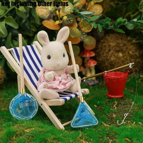 Odoria 1/12 Miniature Fishing Pole and Nets Dollhouse Decoration Accessories in Saudi Arabia
