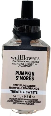 Bath & Body Works Pumpkin S'mores 2 حزمة زهور الجدار العطور المنزلية إعادة ملء مع عينة الشوفان الطبيعية in Kuwait