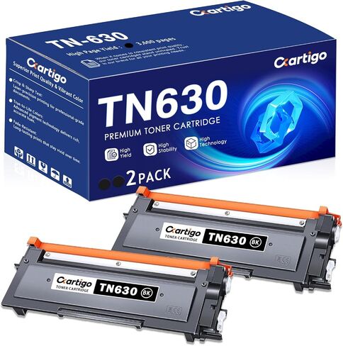 TN630 Black Toner Cartridge 2 Pack Replacement for TN-630 TN 630 Compatible with Brother HL-L2300D HL-L2380DW HL-L2320D DCP-L2540DW MFC-L2700DW MFC-L2685DW Printer in Kuwait