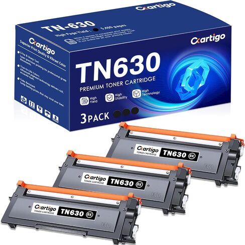 TN630 Black Toner Cartridge 2 Pack Replacement for TN-630 TN 630 Compatible with Brother HL-L2300D HL-L2380DW HL-L2320D DCP-L2540DW MFC-L2700DW MFC-L2685DW Printer in Kuwait