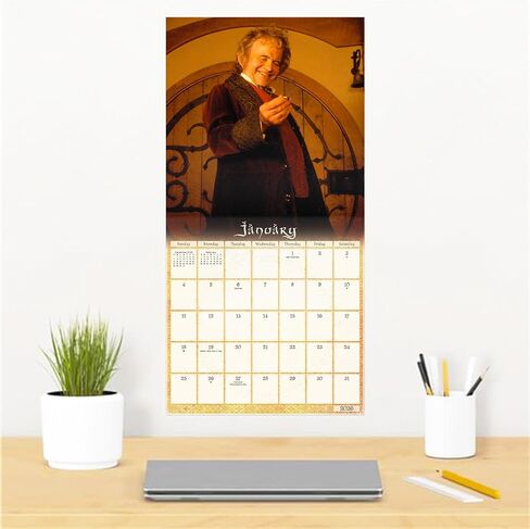 The Lord of the Rings Calendar 2026 - Deluxe 2026 Middle-Earth Wall Calendar Bundle with Over 100 Reminder Stickers (The Hobbit Gifts, Office Supplies) in Saudi Arabia