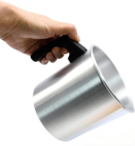 Nixef Light Candle Making Prock Pot ، 1.8L ، 60.8 OZ ، SPOUT SPOUT SPOUT والمقاومة للحرارة مصممة بوعاء ذوبان الشمع ، شمعة بناء الألومنيوم صنع إبريق in Saudi Arabia