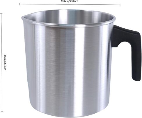 Nixef Light Candle Making Prock Pot ، 1.8L ، 60.8 OZ ، SPOUT SPOUT SPOUT والمقاومة للحرارة مصممة بوعاء ذوبان الشمع ، شمعة بناء الألومنيوم صنع إبريق in Saudi Arabia