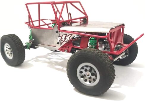 المعدن الكامل للهيكل المعدني للأنبوب لـ C14 C24 C24-1 1/16 RC Car Parts ، Red in Kuwait