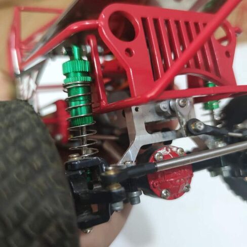 المعدن الكامل للهيكل المعدني للأنبوب لـ C14 C24 C24-1 1/16 RC Car Parts ، Red in Kuwait