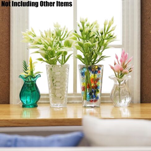 Odoria 1/12 Miniature Potted Plants 2Pcs and Flower in Vase 5Pcs Dollhouse Decoration Accessories in Saudi Arabia
