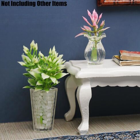 Odoria 1/12 Miniature Potted Plants 2Pcs and Flower in Vase 5Pcs Dollhouse Decoration Accessories in Saudi Arabia