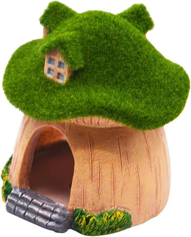 AnRui Green Moss Mushroom Aquarium Decor Cute Fish Tank Decorationss Resin Aquarium Decor Hideout Cave Ornament for Small Fish, Hermit Crab, Shrimp, Goldfish and Reptiles in Saudi Arabia