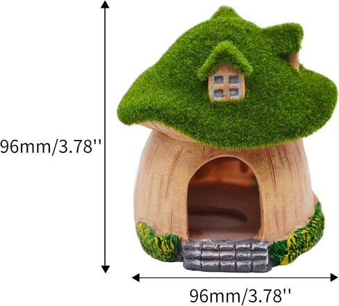 AnRui Green Moss Mushroom Aquarium Decor Cute Fish Tank Decorationss Resin Aquarium Decor Hideout Cave Ornament for Small Fish, Hermit Crab, Shrimp, Goldfish and Reptiles in Saudi Arabia