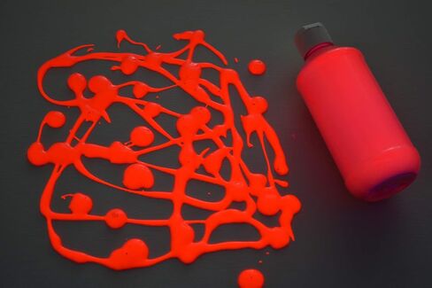 DirectGlow 8oz UV Blacklight Reactive Fluorescent Acrylic Paints (Red) in Kuwait