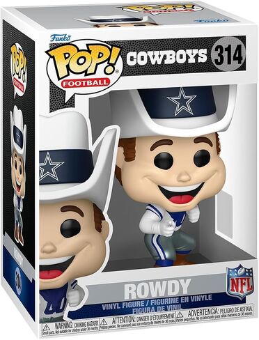 Funko Pop! NFL Mascots: Cowboys - Rowdy - NHL Mascots and Marks - Collectable Vinyl Figure - Gift Idea - Official Merchandise - Toys for Kids & Adults - Sports Fans - Model Figure for Collectors in Saudi Arabia