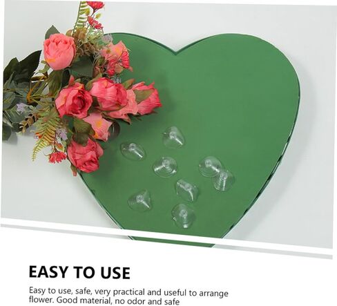 Heart Shaped Wet Floral Foam Cage with Suction Cup Tray for Wedding Car Decoration, Floral Arrangements, and Party Supplies - 11.81 X 11.02 X 1.57 Inches in Saudi Arabia