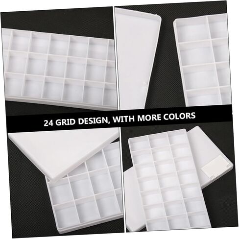 3Pcs Watercolor Pigment Box with Compartments Color Mixing Tray for Artists Lightweight and Recyclable Painting Palette Material for Use in Saudi Arabia