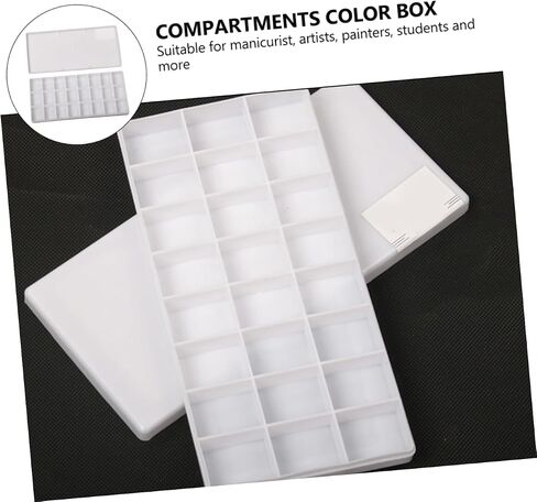 3Pcs Watercolor Pigment Box with Compartments Color Mixing Tray for Artists Lightweight and Recyclable Painting Palette Material for Use in Saudi Arabia