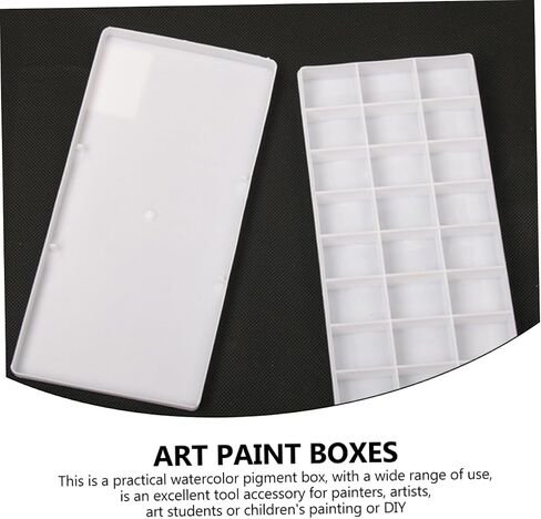 3Pcs Watercolor Pigment Box with Compartments Color Mixing Tray for Artists Lightweight and Recyclable Painting Palette Material for Use in Saudi Arabia