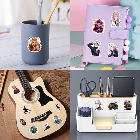 100pcs Anime Demon Slayer Stickers Mixed Pack,Jujutsu Kaisen Sticker for Kids Teens Waterproof Stickers for Water Bottle Laptop Luggage Helmet Skateboard Guitar (ZSGM100) in Kuwait