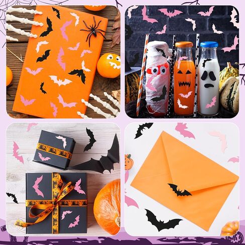 CNhoqc 1000pcs Halloween Ghost Holding Cat Sticker Rolls (2 Rolls), 16 Designs Spooky Ghost Cat Decorative Decals for DIY Crafts Scrapbooks Guitar Water Bottles Gift Wrapping Halloween Party Decor in Kuwait