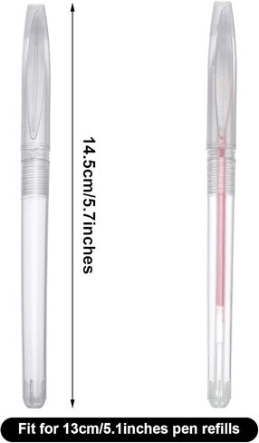 50 Pieces Empty Pen Shell Ballpoint Pen Cover Gel Pen Shell for Office Stationery Supplies, Fit for 13 cm Refills in Saudi Arabia