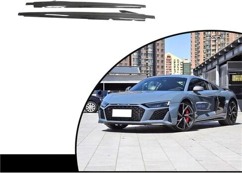 2pcs امتدادات التنورة الجانبية الكربونية واقي الشفاه متوافق مع Audi R8 V10 2023 in Saudi Arabia