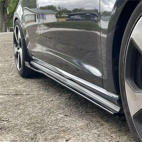Car Side Skirt Extension Rocker Panels Lip Side Splitters Compatible with VW Golf 7 7.5 MK7 MK7.5 R GTI R-Line 2013-2019 Bodykits Tuning ABS(Gloss Black) in Saudi Arabia