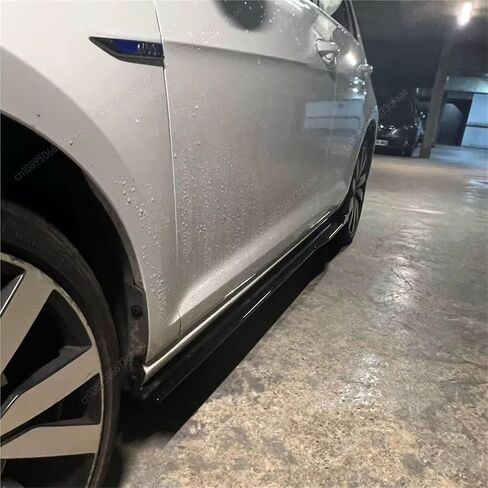 Car Side Skirt Extension Rocker Panels Lip Side Splitters Compatible with VW Golf 7 7.5 MK7 MK7.5 R GTI R-Line 2013-2019 Bodykits Tuning ABS(Gloss Black) in Saudi Arabia
