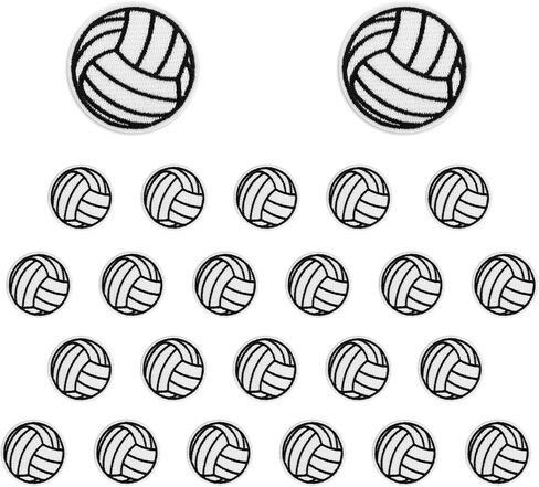 24 PCS Ballbally Patches Patches ، Iron on Sew on the Severiques Black White Soccer Ball Seleing Crochet Sports Style DIY للملابس والسترات والقروز والجينز (2 بوصة/5 سم) in Saudi Arabia