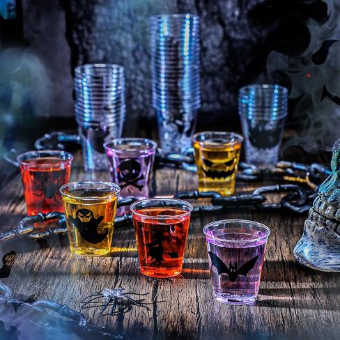 Mumufy 120 PCS Halloween Plastic Shot نظارات 1.69 أوقية يمكن التخلص منها للحفلات. in Saudi Arabia