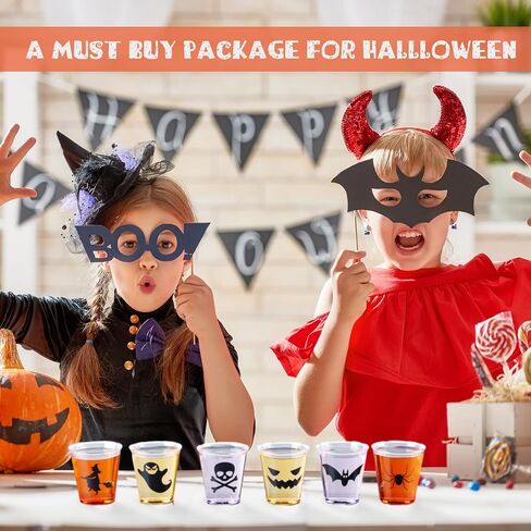 Mumufy 120 PCS Halloween Plastic Shot نظارات 1.69 أوقية يمكن التخلص منها للحفلات. in Saudi Arabia
