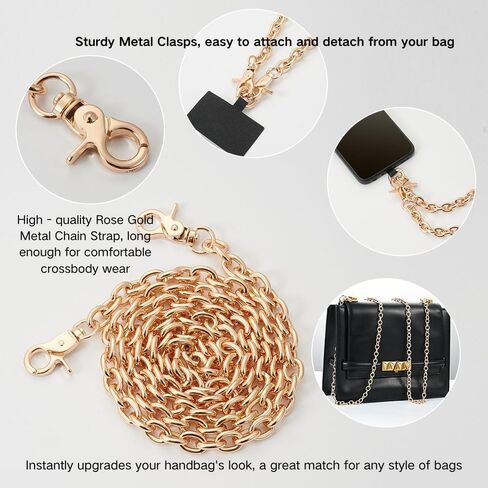 47-inch and 14-inch chains,Metal Crossbody Purse Chain Straps Replacement for Bag Handbag in Saudi Arabia