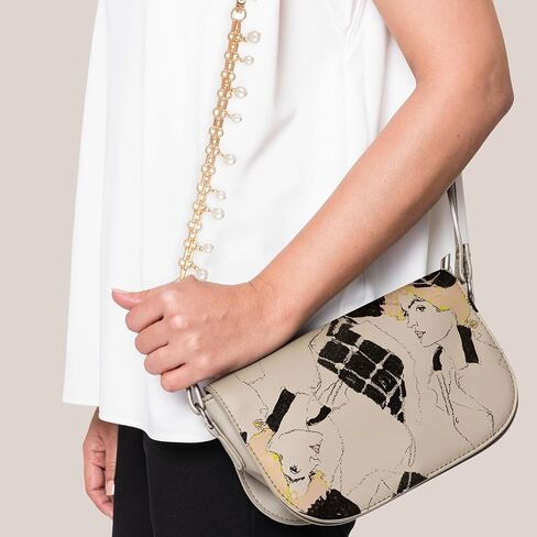 2 Pcs Purse Chain 9.8 Inch Decorative Bag Strap Gold Handbag Straps ABS Pearl Chain Charms Replacement Handle Bag Chains Purse Charm for Women Crossbody Shoulder Bags in Saudi Arabia
