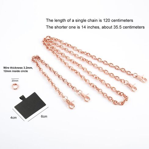 47-inch and 14-inch chains,Metal Crossbody Purse Chain Straps Replacement for Bag Handbag in Saudi Arabia
