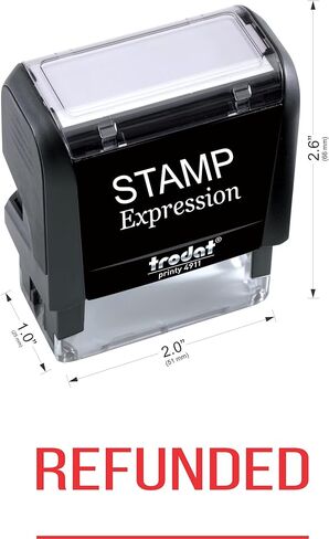 StampExpression - REFUNDED with line Office Self Inking Rubber Stamp - Red Ink (A-5599) in Saudi Arabia