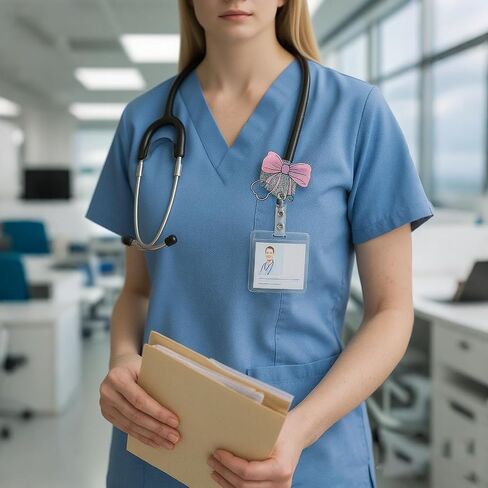 3pcs مجموعة شارة ممرضة لطيفة ومضحكة ، حاملي الهوية القابلة للسحب من الوردي لطلاب التمريض RN LPN CNA ، هدايا للنساء العاملات في مجال الرعاية الصحية الطبية. in Saudi Arabia
