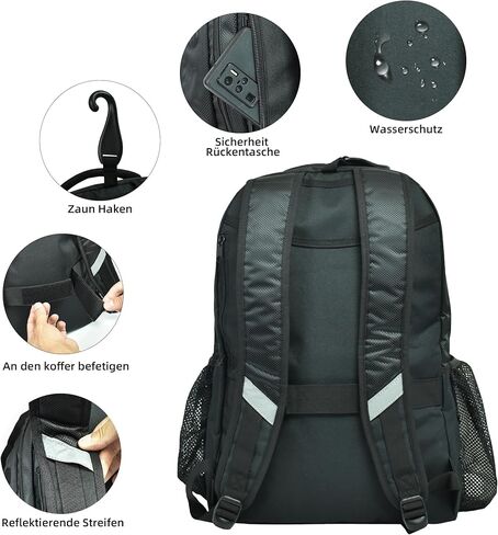 حقيبة ظهر للتنس من AUMTISC مكونة من مضاربين، وحقائب مضرب تنس مع جيب معزول وحجرة أحذية منفصلة لحمل مجداف كرة البيسبول ومضرب كرة الريشة والاسكواش والإكسسوارات in Kuwait