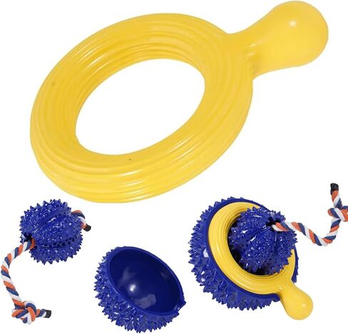 4 عبوة لعبة مضغ الكلاب ، أقراص طيران متينة لرمي ألعاب الصيد ، 3 في 1 كلاب ، لعبة مضغ الحيوانات الأليفة غير القابلة للتدمير لمضغ العدوانية ، تقلل من القلق ، والألعاب التفاعلية لتنظيف أسنان الكلاب الملل in Kuwait